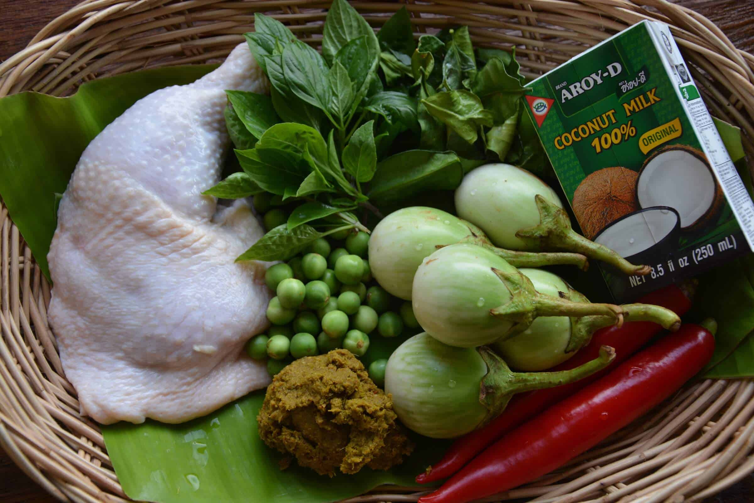 Thai Keto Green Curry Chicken ingredients Keto Paleo Gluten Free