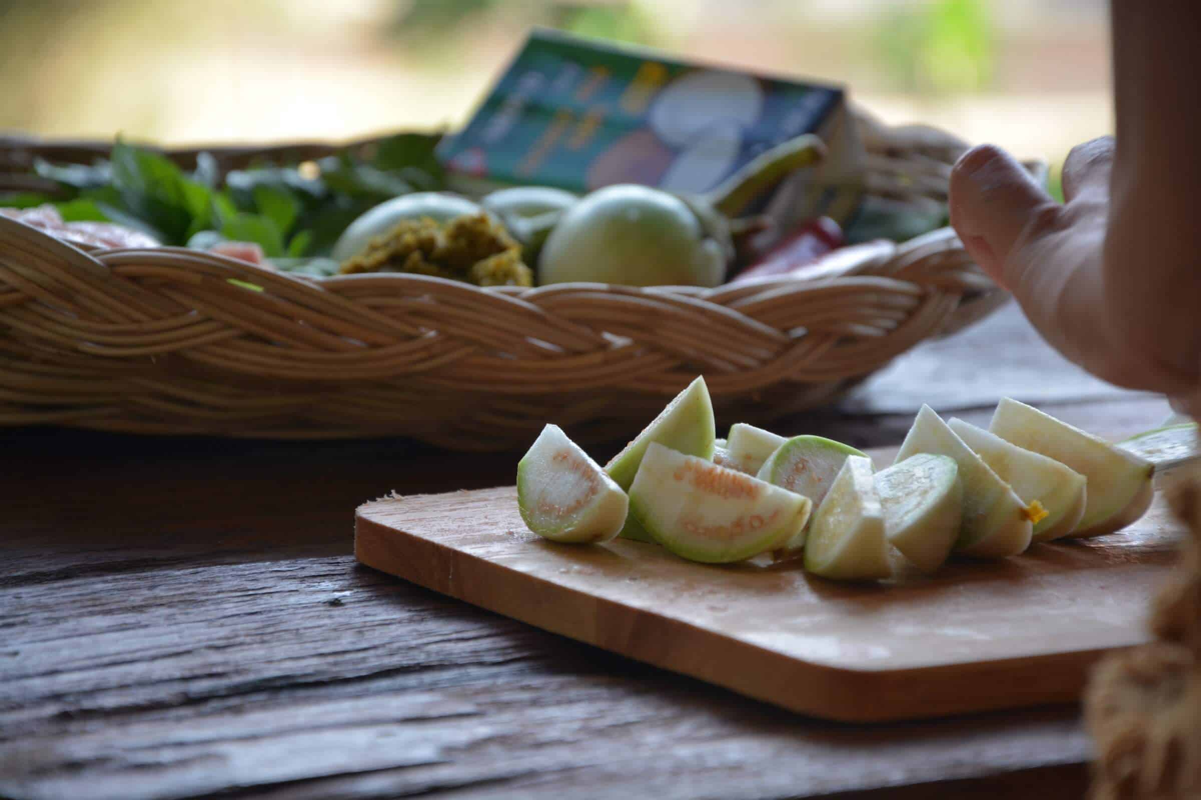 Thai Green Curry Chicken Eggplants Sliced