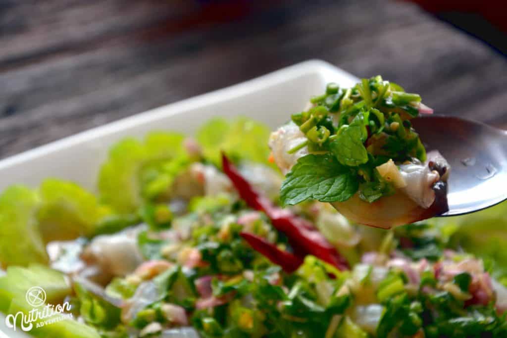 thai shrimp salad or prawns